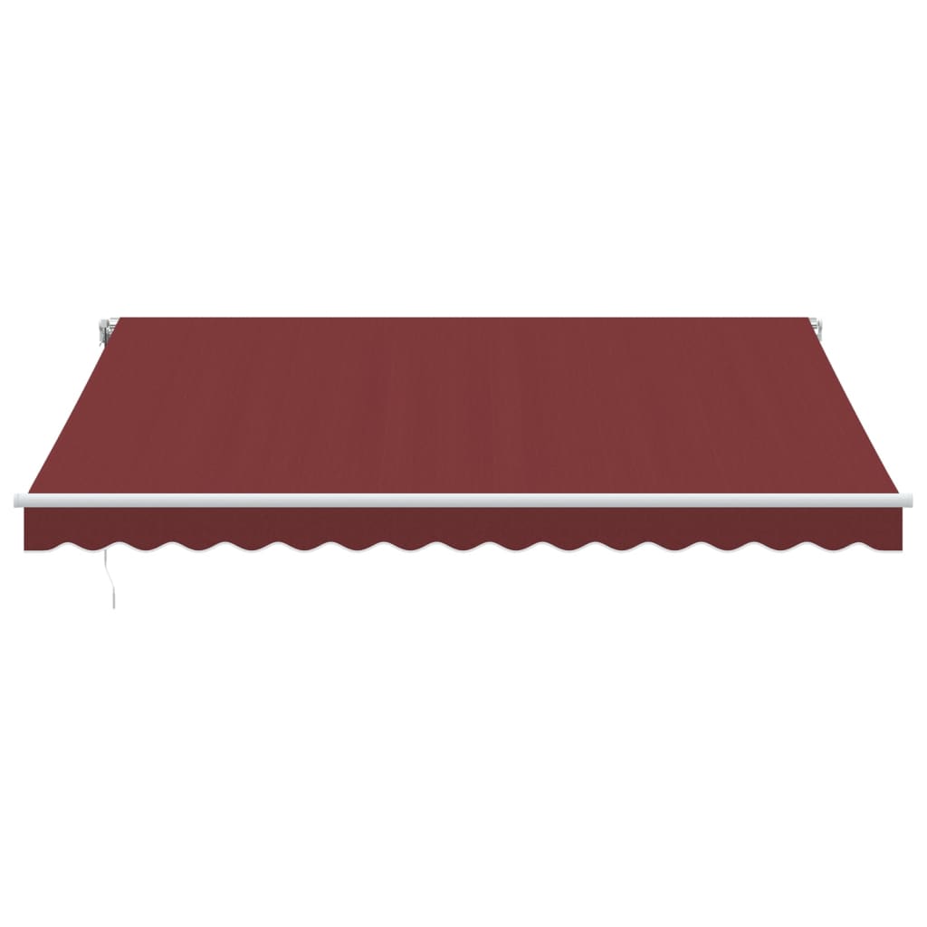Automatisk Uttrekkbar Markise Med Led Burgunder 400X350 Cm