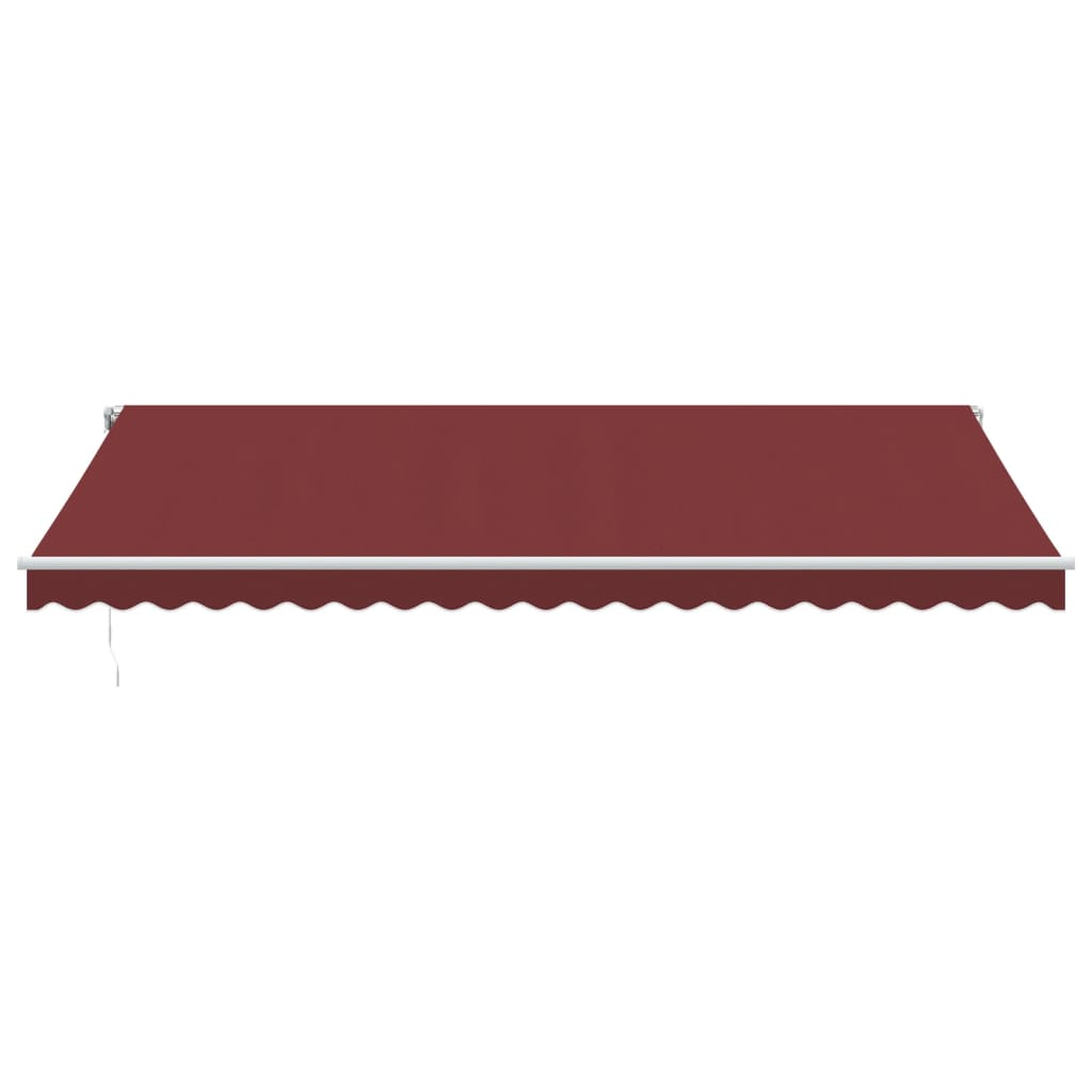 Automatisk Uttrekkbar Markise Med Led Burgunder 500X350 Cm