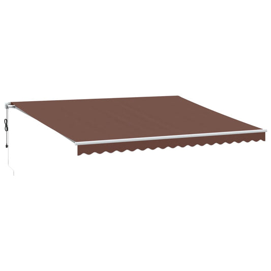Automatisk Uttrekkbar Markise Med Led Brun 450X350 Cm