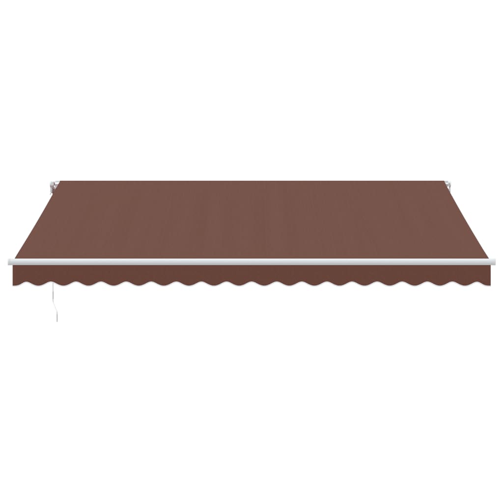 Automatisk Uttrekkbar Markise Med Led Brun 450X350 Cm