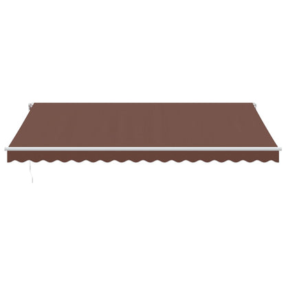 Automatisk Uttrekkbar Markise Med Led Brun 450X350 Cm