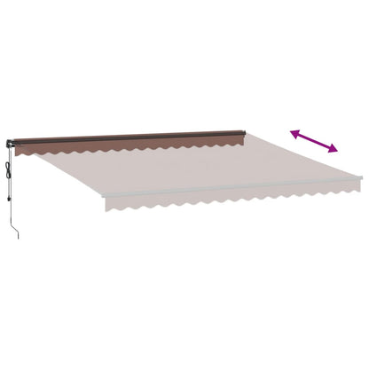Automatisk Uttrekkbar Markise Brun 450X350 Cm