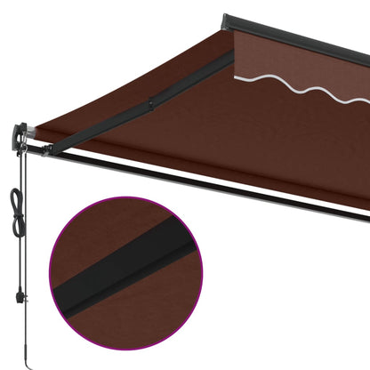Automatisk Uttrekkbar Markise Brun 450X350 Cm