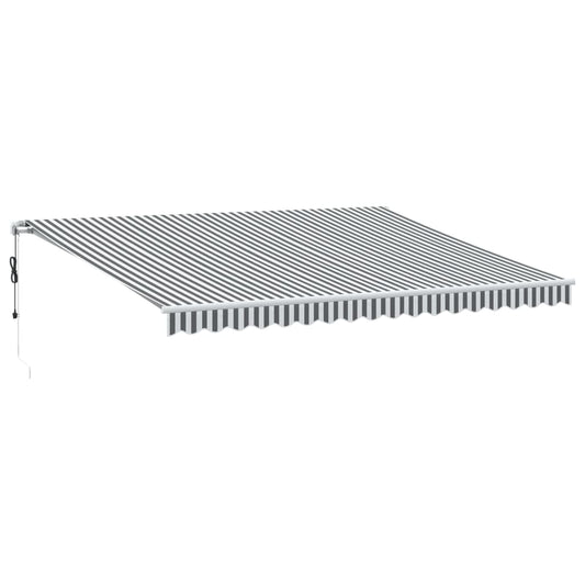Automatisk Uttrekkbart Markise Antrasitt Og Hvit 450X350 Cm