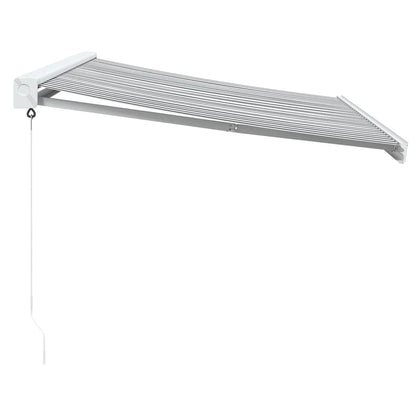Uttrekkbar Markise Antrasitt Og Hvit 3X2,5 M Stoff Og Aluminium