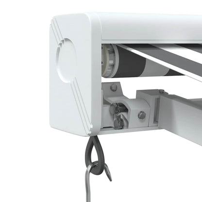Uttrekkbar Markise Antrasitt Og Hvit 3X2,5 M Stoff Og Aluminium