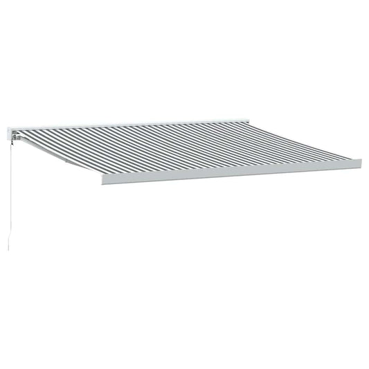 Uttrekkbar Markise Antrasitt Og Hvit 4X3 M Stoff Og Aluminium