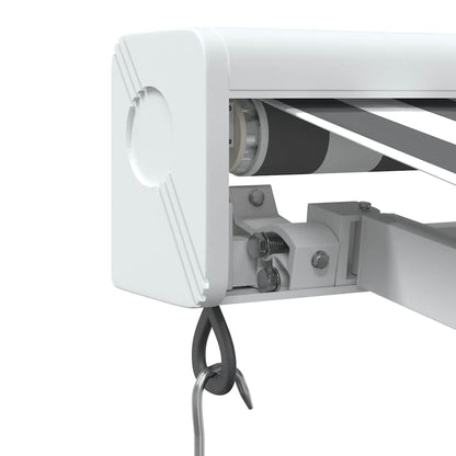 Uttrekkbar Markise Antrasitt Og Hvit 4X3 M Stoff Og Aluminium
