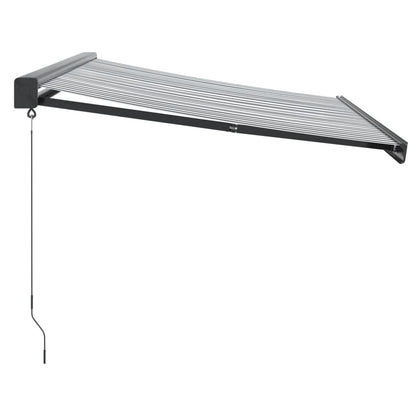 Uttrekkbar Markise Antrasitt Og Hvit 3X2,5 M Stoff Og Aluminium