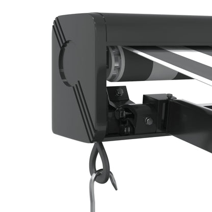 Uttrekkbar Markise Antrasitt Og Hvit 4X3 M Stoff Og Aluminium
