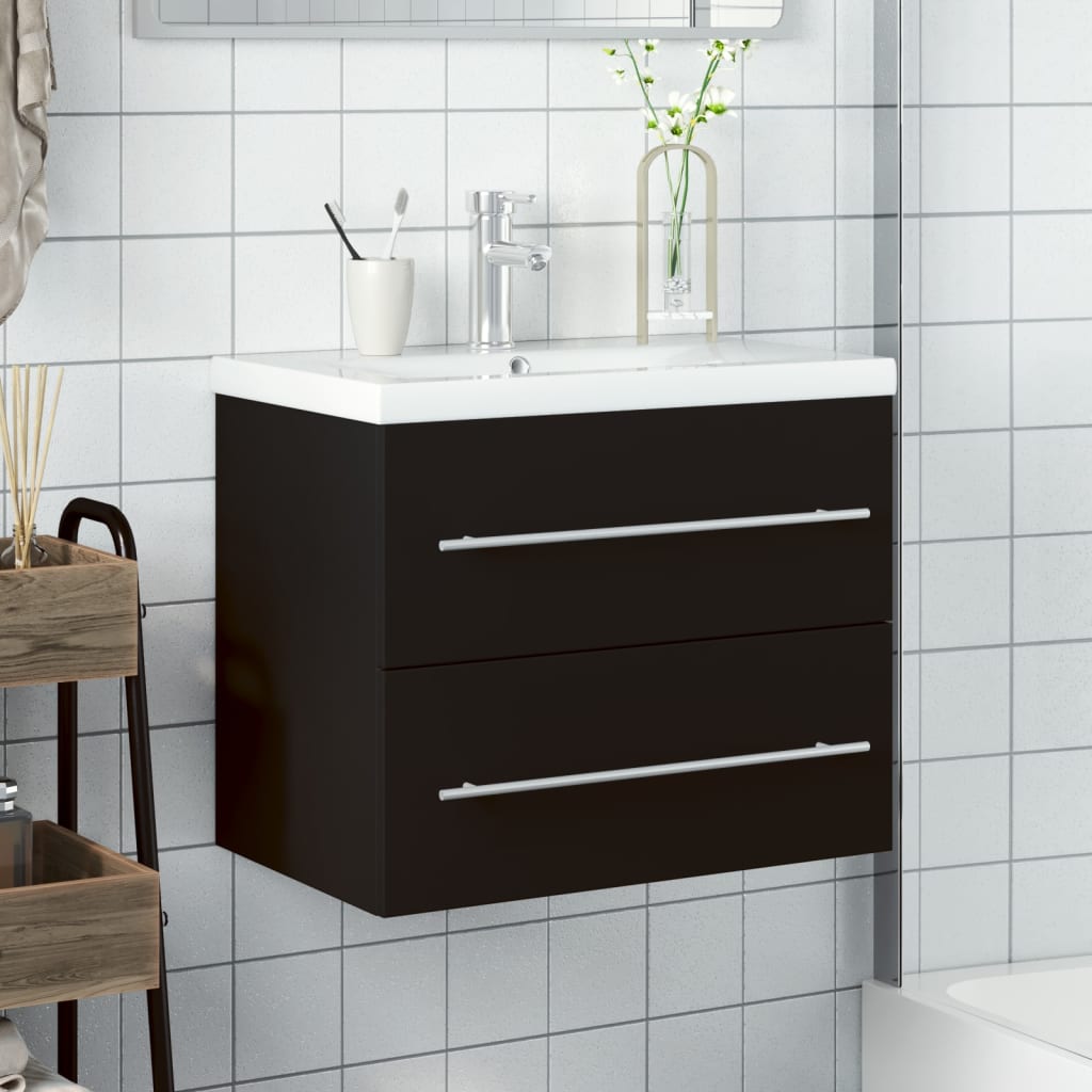 Servantskap Med Innebygd Kum Svart