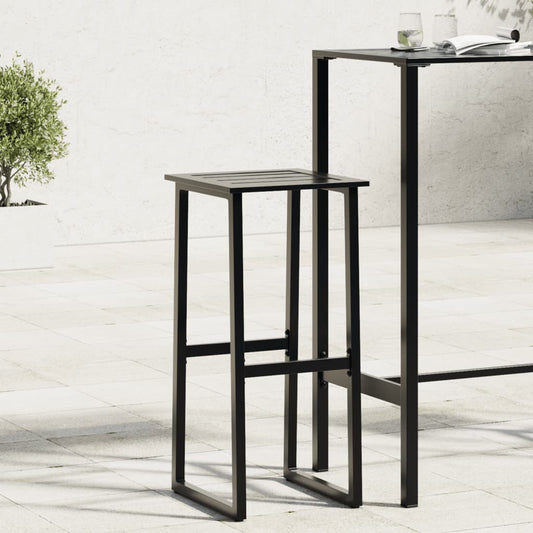 Barkrakker 4 Stk Svart 38X38X80 Cm Pulverlakkert Stål