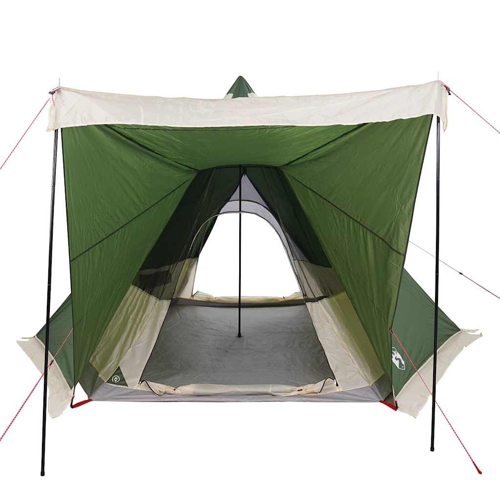 Tipi-Telt For Camping 6 Personer Grønn Vanntett