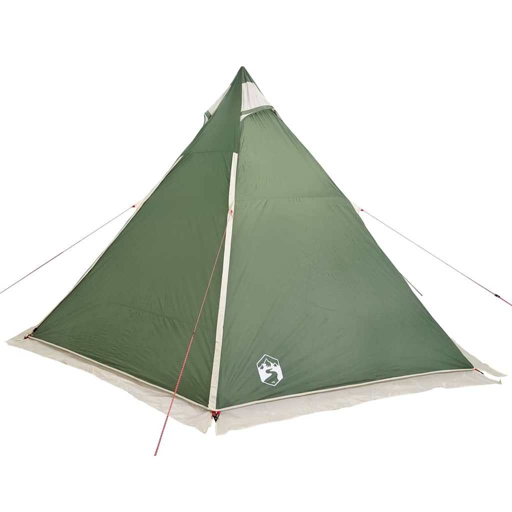 Tipi-Telt For Camping 6 Personer Grønn Vanntett