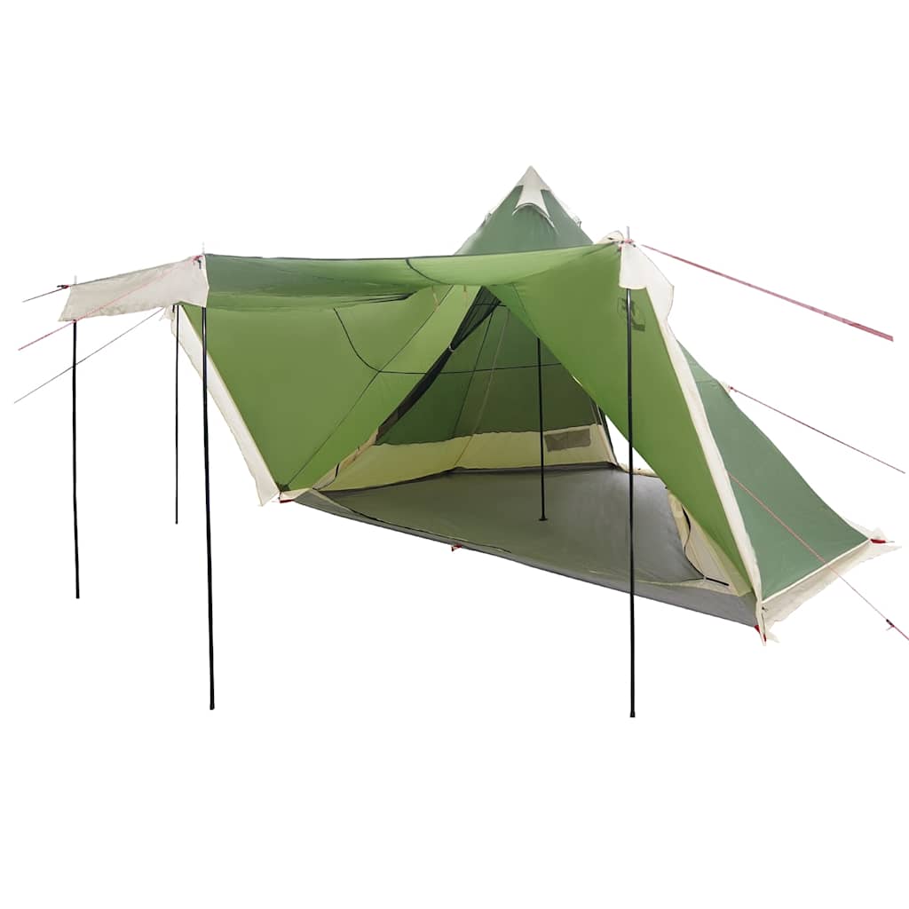 Tipi-Telt For Camping 6 Personer Grønn Vanntett