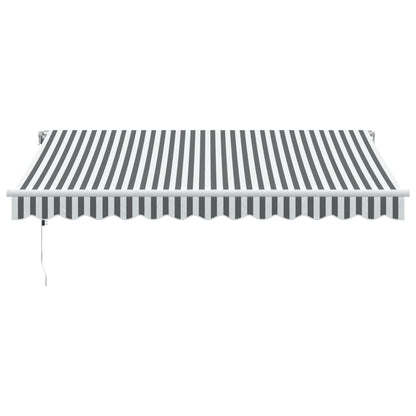 Automatisk Uttrekkbar Markise Antrasitt Og Hvit 350X250 Cm
