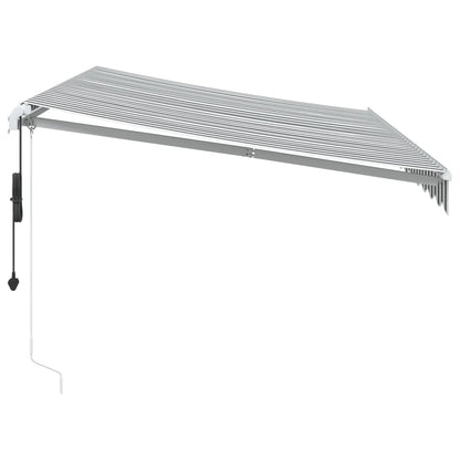 Automatisk Uttrekkbar Markise Antrasitt Og Hvit 350X250 Cm