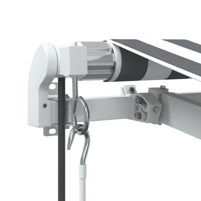 Automatisk Uttrekkbar Markise Antrasitt Og Hvit 350X250 Cm