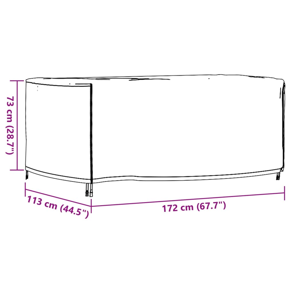 Hagemøbeltrekk 2 Stk Svart 172X113X73 Cm Vanntett 420D