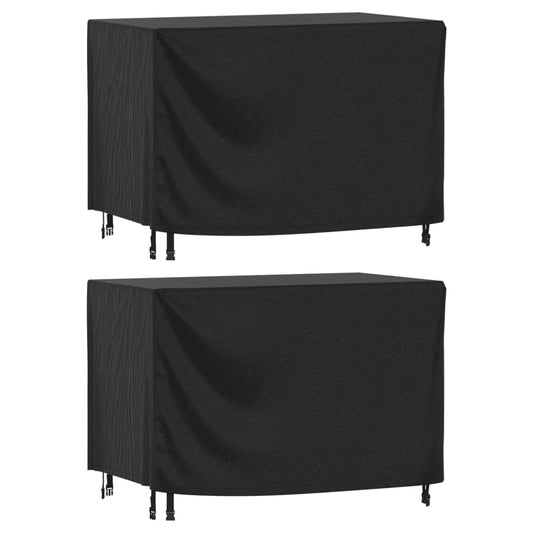 Hagemøbeltrekk 2 Stk Svart 140X70X90 Cm Vanntett 420D