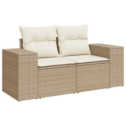 Hagesofaer Med Puter 9 Deler Beige Polyrotting Akasie