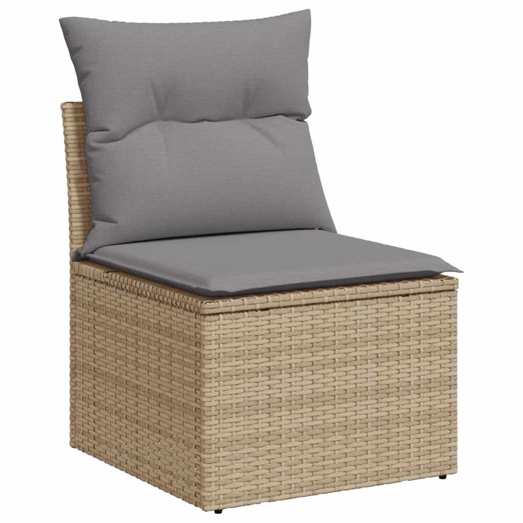 Hagesofaer Med Puter 6 Deler Beige Polyrotting Akasie