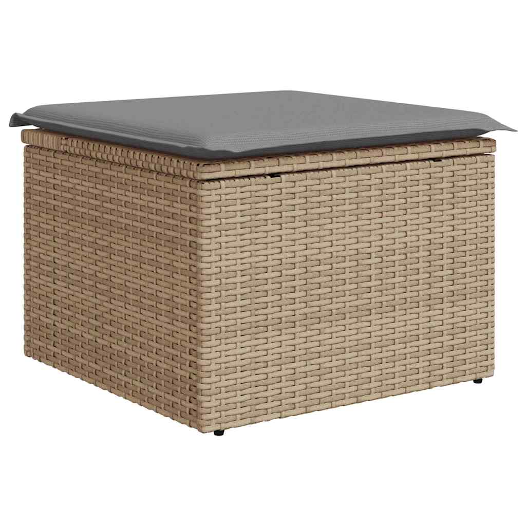 Hagesofaer Med Puter 6 Deler Beige Polyrotting Akasie