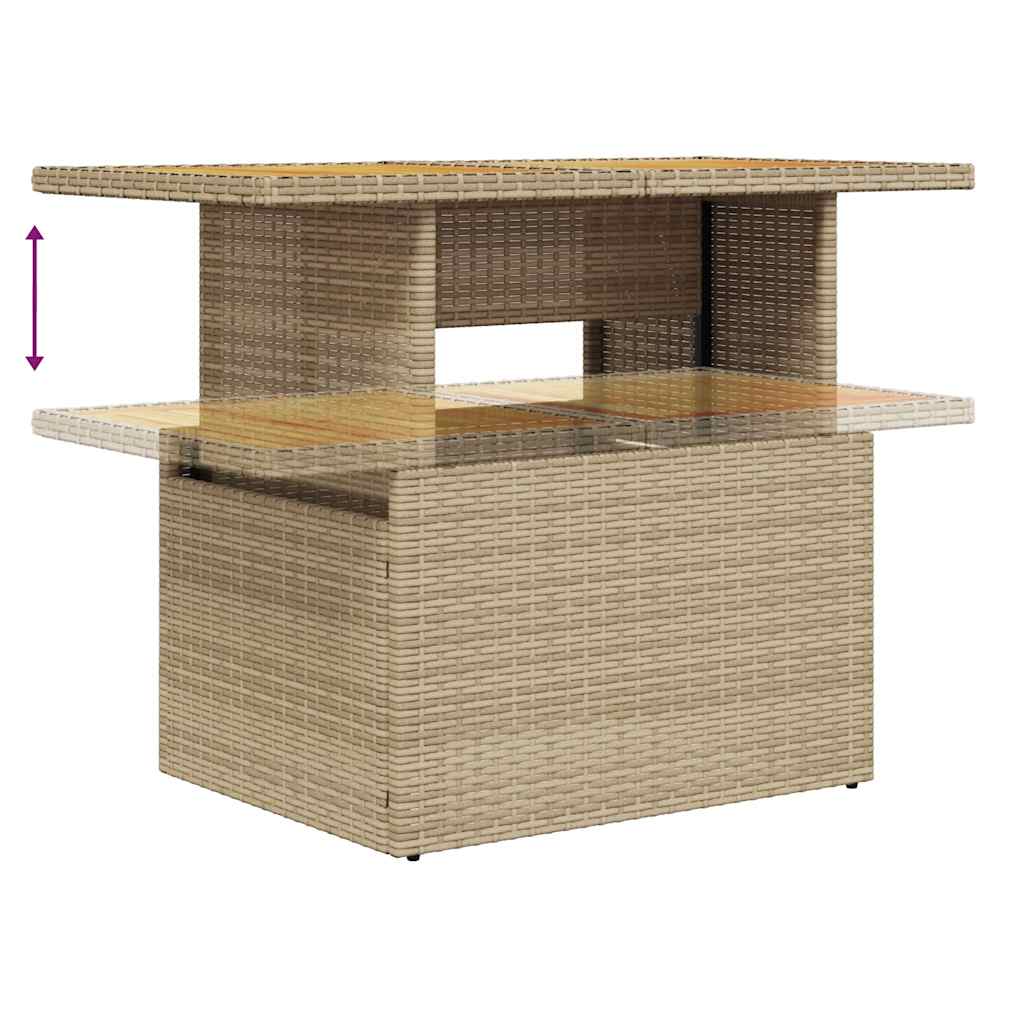 Hagesofaer Med Puter 5 Deler Beige Polyrotting Akasie