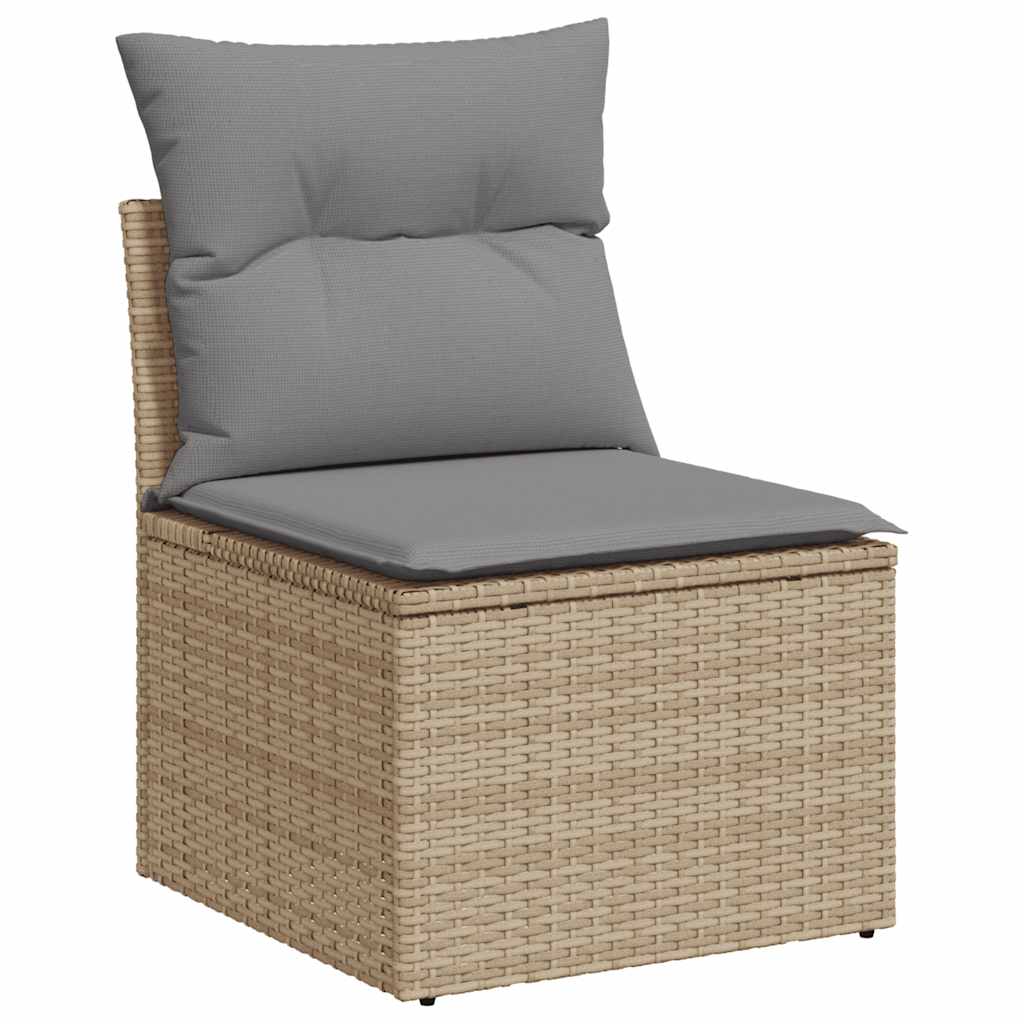 Hagesofaer Med Puter 7 Deler Beige Polyrotting Akasie