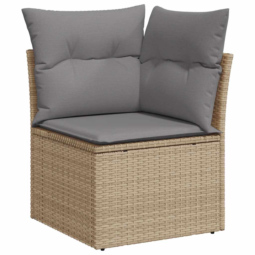 Hagesofaer Med Puter 7 Deler Beige Polyrotting Akasie