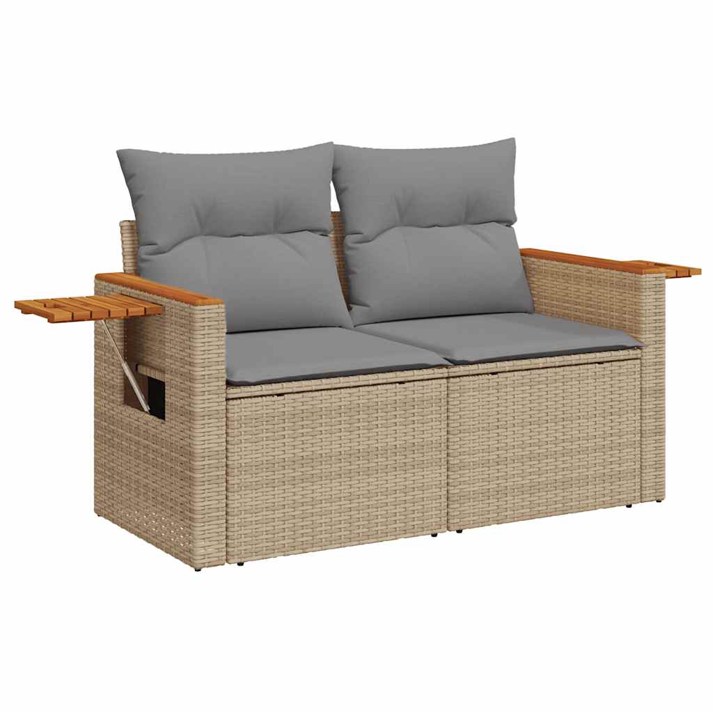Hagesofaer Med Puter 7 Deler Beige Polyrotting Akasie