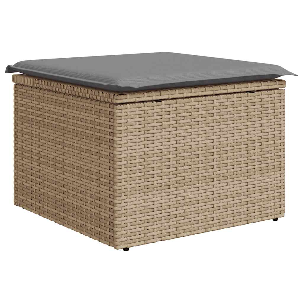 Hagesofaer Med Puter 7 Deler Beige Polyrotting Akasie