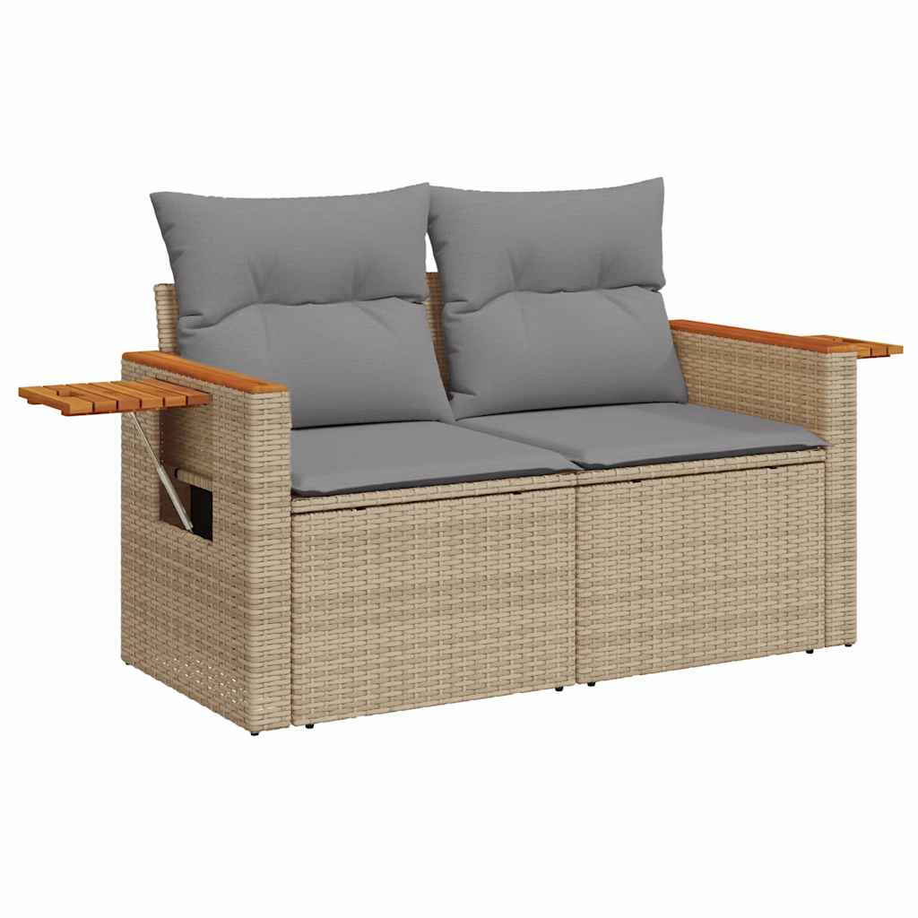 Hagesofaer Med Puter 8 Deler Beige Polyrotting Akasie