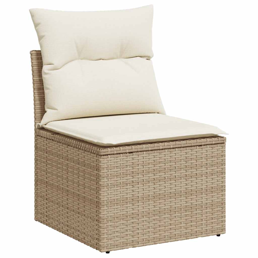 Hagesofaer Med Puter 7 Deler Beige Polyrotting Akasie