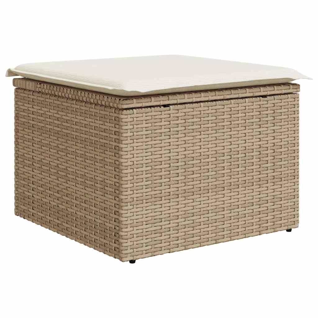 Hagesofaer Med Puter 7 Deler Beige Polyrotting Akasie