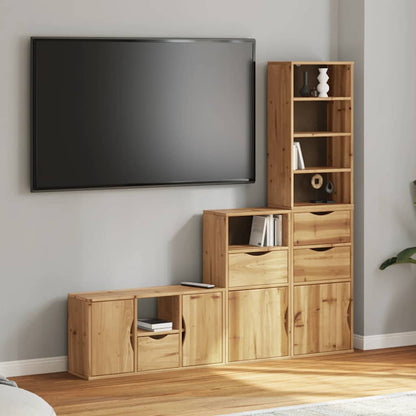 Tv-Enheter Med Oppbevaring 4-Delers Odda Heltre Furu