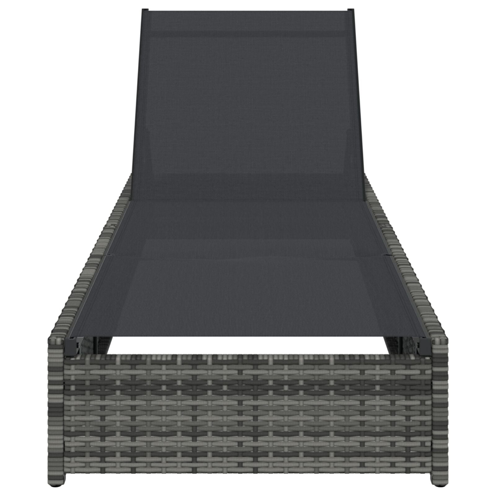 Solstol Grå 60X200X27 Cm Poly Rattan