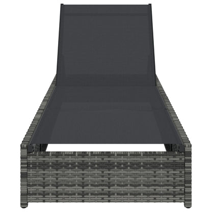 Solstol Grå 60X200X27 Cm Poly Rattan