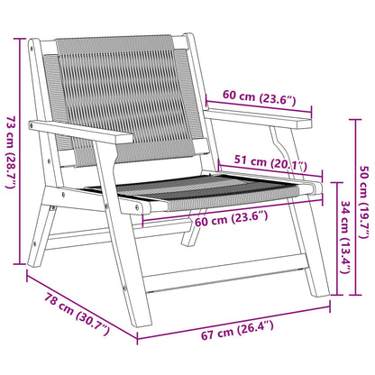 Hagemøbler Med Bord, 3 Deler, Beige, Massivt Akasietre