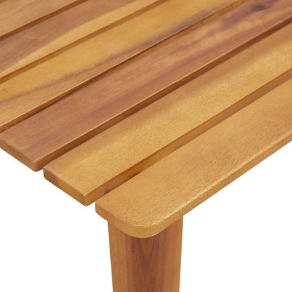 Hagemøbler Med Bord, 3 Deler, Beige, Massivt Akasietre