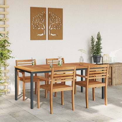 Hagebord 180X90X75 Cm Solid Akasietre Og Metall