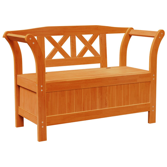 Hageoppbevaringsbenk Akasietre 119X76X44 Cm Solid Tre