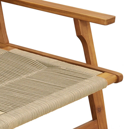 Hagemøbler Med Bord, 3 Deler, Beige, Massivt Akasietre