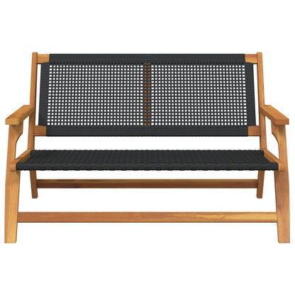 Hagebenk Svart 122X76X73,5 Cm Solid Akasietre