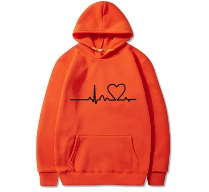 Heartbeat Print Hoodie