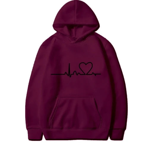 Heartbeat Print Hoodie