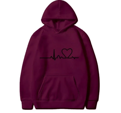 Heartbeat Print Hoodie