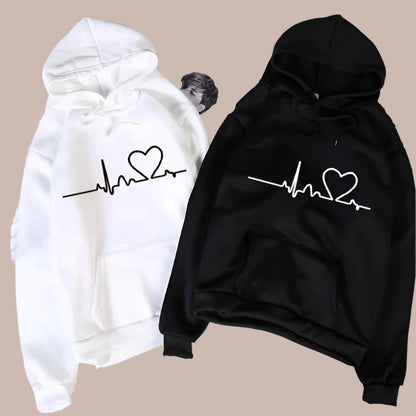 Heartbeat Print Hoodie