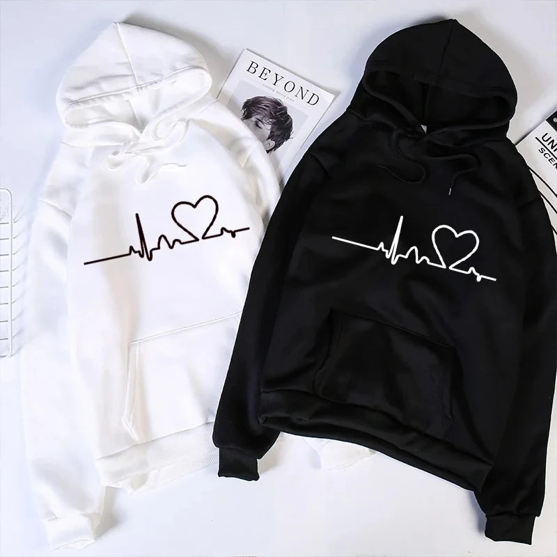 Heartbeat Print Hoodie