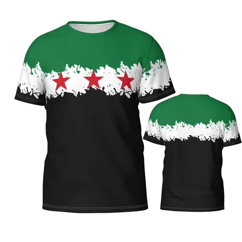 T-Shirt Syria Flag for Men & Women and Kids